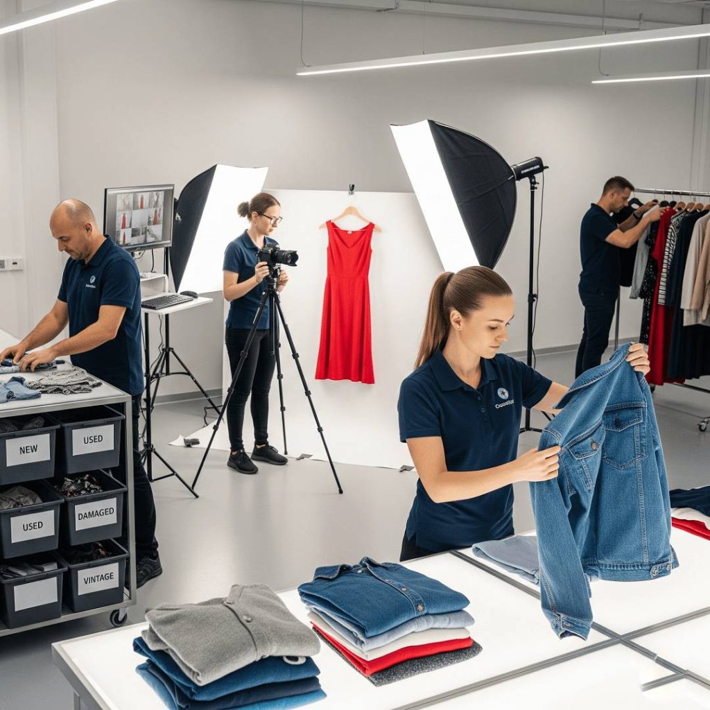 We sort, price, and photograph